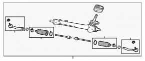 Steering rack Nissan Leaf 18- under R17