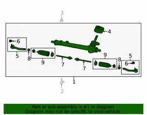 Steering rack Nissan Leaf 18- under R17