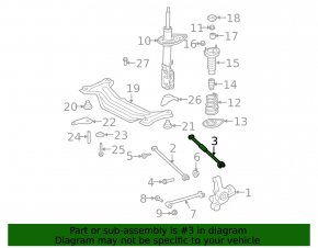 Rear left camber arm Lexus ES350 07-12 rusty