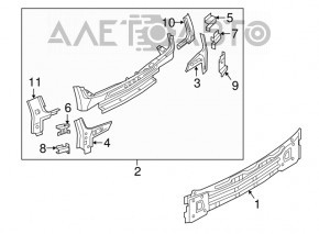 Rear panel Audi Q7 16- 2 parts
