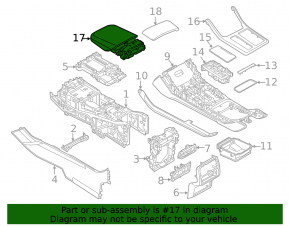 Audi Q8 19-26 armrest, brown leather, broken button