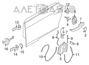 Front right door lock BMW X2 F39 18-23