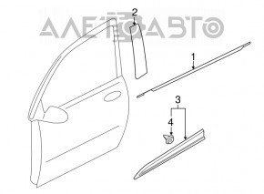 Door trim lower front left Mitsubishi Outlander 16-21