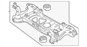 Front subframe VW Passat b8 16-19 USA