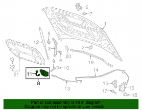 VW Atlas 18-20 hood lock with sensor