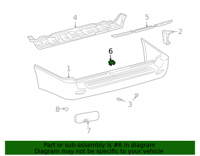 Rear bumper cap for Lexus LX 98-07