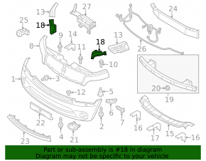 Front bumper absorber right Infiniti QX56 QX80 11-14