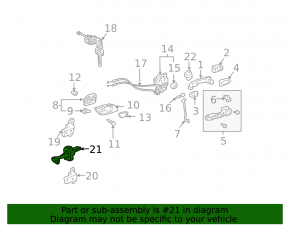 Door limiter front left Toyota Solara 2.4 04-08