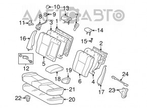 Toyota Prius 2004-2005 beige side seat trim