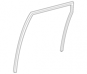 Rear right glass seal Honda CRV 17-18