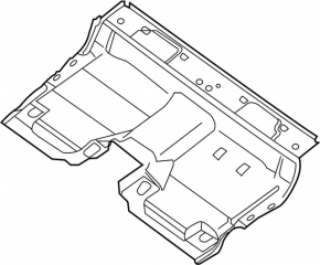 Floor covering rear Infiniti QX30 17- black, for cleaning