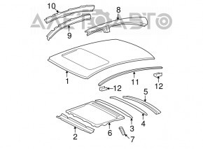Roof trim right Lexus ES350 07-12