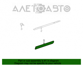 Door molding, center rear right, Toyota Highlander 2001-2007
