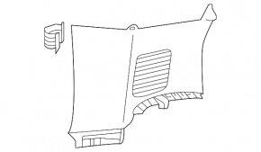 Rear pillar trim behind the left window, black, Audi Q3 83A 19-25