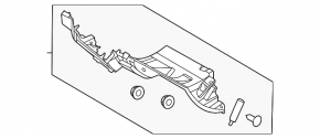 Front panel trim lower Hyundai Sonata 20-22 gray