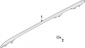Left longitudinal roof rail for Hyundai Santa Fe 24-26