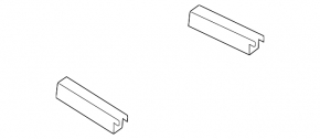 Rear bumper reinforcement fang left Audi Q5 8R 09-17