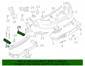 Rear bumper reinforcement fang left Porsche Macan 15-