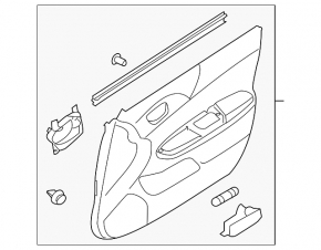 Front right door panel for Subaru Forester 2008-2009 SH