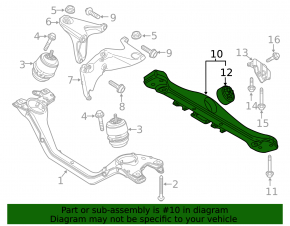 Gearbox support Porsche Cayenne 958 11-14 rusty