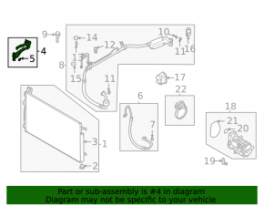 Kia Sportage 23-26 HEV condenser air conditioner hose