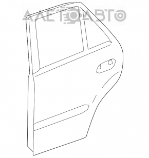 Mercedes W164 ML white rear right door with bumpers