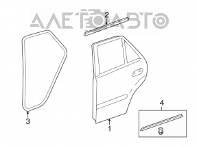 Mercedes W164 ML white rear right door with bumpers