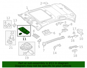 Right visor Mercedes C-class W205 15-17 gray, without hook