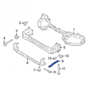 Subframe reinforcement right Ford C-max MK2 13-18 without bracket