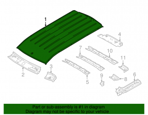 Metal roof Ford Transit Connect MK2 13 - for two trunk doors