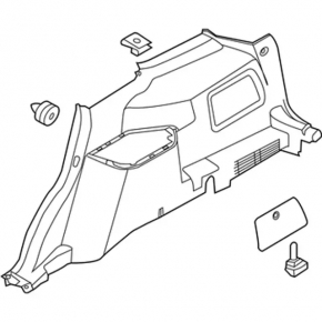 Arch trim right Ford Explorer 16-19 black