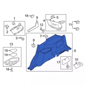 Arch trim right Ford Explorer 16-19 black