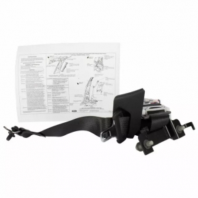 Rear left seat belt for Ford Mustang mk6 2015-2017 coupe, black