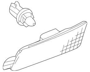 Right front bumper reflector for Mazda6 09-13
