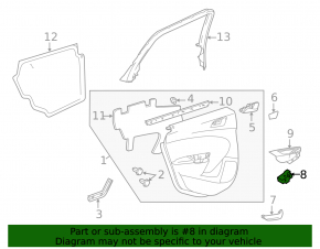 Rear left window lift control Chevrolet Cruze 11-15 black