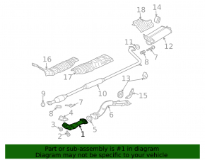 Short downpipe for Mitsubishi Galant 04-12