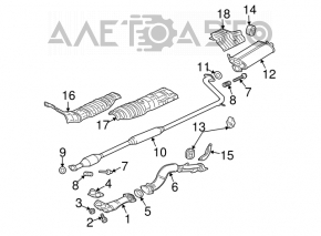 Short downpipe for Mitsubishi Galant 04-12