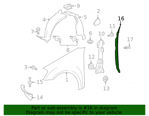 Left door-wing seal for Mercedes W164 ML