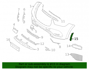 Mercedes W167 GLE 350 450 20-23 AMG right front bumper cover pkg