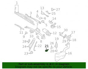 Windscreen washer nozzle rear Audi Q7 4L 10-15