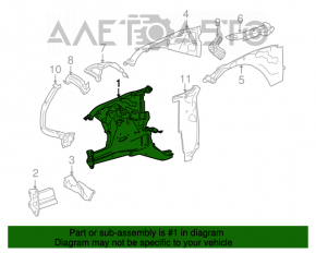Mercedes W221 silver front left quarter panel
