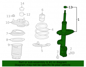 Front left shock absorber Toyota C-HR 18-23 Turkey built