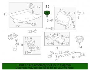 Spare Wheel Mount Toyota Prius 50 16-22