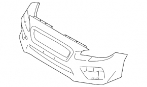 Bare front bumper Subaru WRX 15-17 sedan