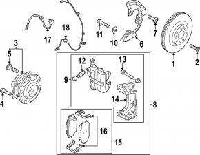 Front right caliper assembly for Kia Sportage 23-26 HEV