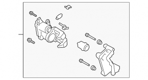 Rear right caliper assembly for Hyundai Santa Fe 24-25 AWD