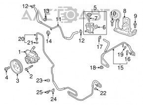 Low pressure hose power steering VW Beetle 12-14 2.5