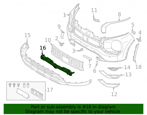 Mitsubishi Outlander 22-25 front bumper lower deflector