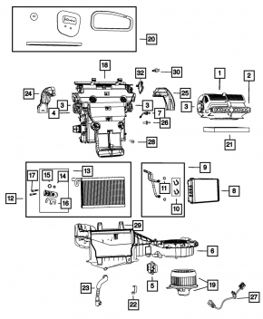 Heater assembly Dodge Durango 14-