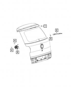 Rear wiper arm Fiat 500L 14-19